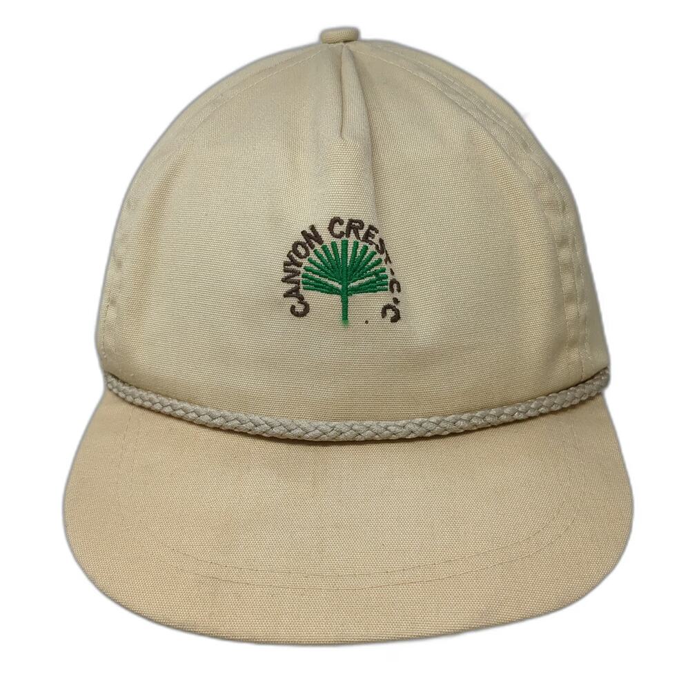 Imperial Caps 5 Panel Beige Hat One Size Rope Golf Canyon Crest Country Club